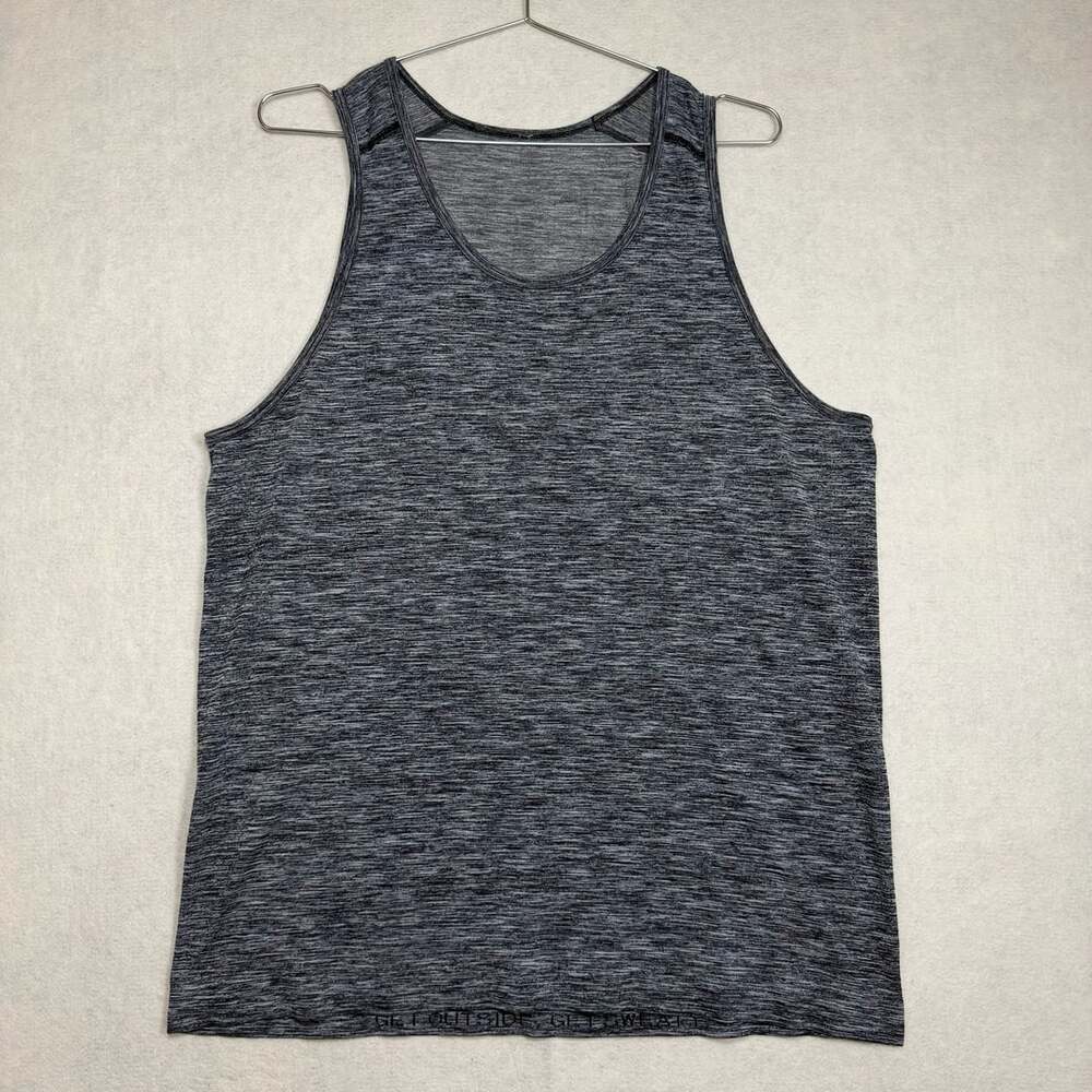 Lululemon Metal Vent Tech Tank Top Grey Space Dye Men's
